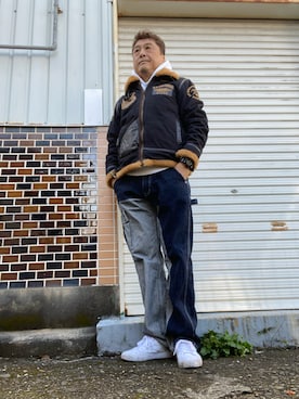 「D&G（ディーアンドジー）のアイテム」を使った、Shinji Tsuruさん（メンズ・173cm）の春コーディネート