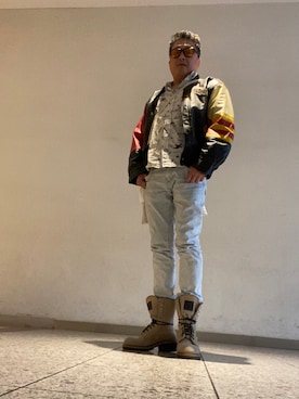 「Desigual（デシグアル）のアイテム（トップス）」を使った、Shinji Tsuruさん（メンズ・173cm）の冬コーディネート