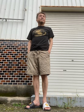 「Abercrombie&Fitch（アバークロンビーアンドフィッチ）のアイテム（パンツ）」を使った、Shinji Tsuruさん（メンズ・173cm）の秋コーディネート