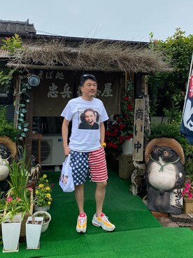 「DIVINER（ディヴァイナー）のアイテム」を使った、Shinji Tsuruさん（メンズ・173cm）の夏コーディネート