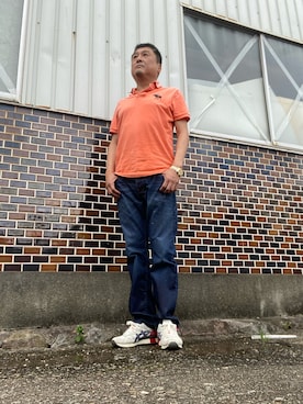 「Abercrombie&Fitch（アバークロンビーアンドフィッチ）のアイテム（トップス）」を使った、Shinji Tsuruさん（メンズ・173cm）の秋コーディネート