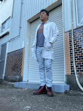 「BLUE BLUE（ブルーブルー）のアイテム（ジャケット/アウター）」を使った、Shinji Tsuruさん（メンズ・173cm）の冬コーディネート