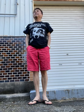 「Abercrombie&Fitch（アバークロンビーアンドフィッチ）のアイテム（パンツ）」を使った、Shinji Tsuruさん（メンズ・173cm）の秋コーディネート