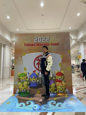 「DIESEL（ディーゼル）のアイテム（スタジャン）」を使った、Shinji Tsuruさん（メンズ・173cm）の冬コーディネート