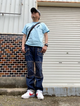 「Michael Jackson（マイケルジャクソン）のアイテム」を使った、Shinji Tsuruさん（メンズ・173cm）の春コーディネート