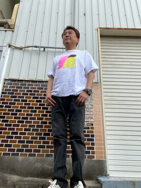 「BACK NUMBER（バックナンバー）のアイテム（Tシャツ/カットソー）」を使った、Shinji Tsuruさん（メンズ・173cm）の秋コーディネート