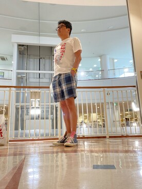 「Abercrombie&Fitch（アバークロンビーアンドフィッチ）のアイテム（パンツ）」を使った、Shinji Tsuruさん（メンズ・173cm）の秋コーディネート