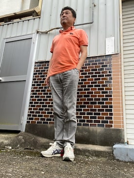 「Abercrombie&Fitch（アバークロンビーアンドフィッチ）のアイテム（トップス）」を使った、Shinji Tsuruさん（メンズ・173cm）の秋コーディネート