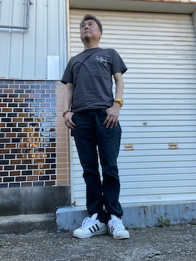 「Michael Jackson（マイケルジャクソン）のアイテム」を使った、Shinji Tsuruさん（メンズ・173cm）の夏コーディネート