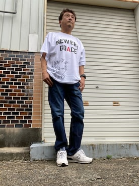 「sangacio（サンガッチョ）のアイテム」を使った、Shinji Tsuruさん（メンズ・173cm）の秋コーディネート
