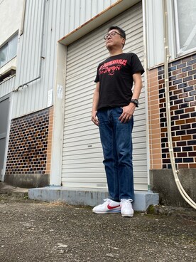 「BLUE BLUE（ブルーブルー）のアイテム（パンツ）」を使った、Shinji Tsuruさん（メンズ・173cm）の秋コーディネート
