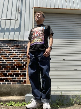 「sangacio（サンガッチョ）のアイテム」を使った、Shinji Tsuruさん（メンズ・173cm）の秋コーディネート