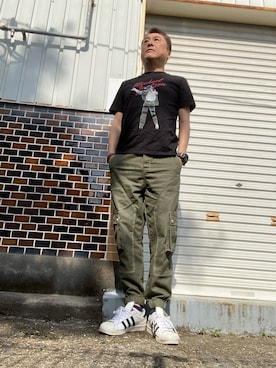 「Michael Jackson（マイケルジャクソン）のアイテム」を使った、Shinji Tsuruさん（メンズ・173cm）の夏コーディネート