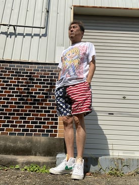 「ANDSUNS（アンドサンズ）のアイテム（パンツ）」を使った、Shinji Tsuruさん（メンズ・173cm）の秋コーディネート