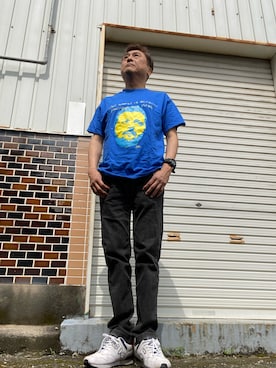 「sangacio（サンガッチョ）のアイテム」を使った、Shinji Tsuruさん（メンズ・173cm）の夏コーディネート