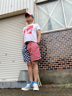 「DIVINER（ディヴァイナー）のアイテム」を使った、Shinji Tsuruさん（メンズ・173cm）の夏コーディネート