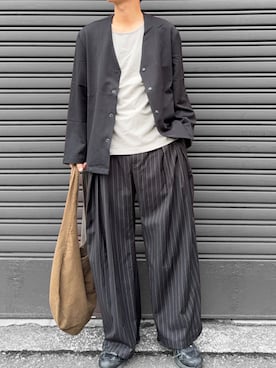 「アイテム（カーディガン/ボレロ）」を使った、hatahiroさん（メンズ・171cm）の秋コーディネート