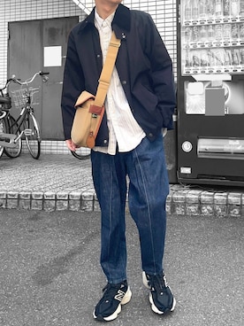「ショルダーバック」｜「アイテム（ジャケット/アウター）」を使った、hatahiroさん（メンズ・171cm）の冬コーディネート