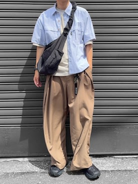 「アイテム（キーケース/キーアクセサリー）」を使った、hatahiroさん（メンズ・171cm）の夏コーディネート
