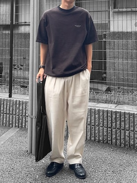 「DEVICE（デバイス）のアイテム（トートバッグ）」を使った、hatahiroさん（メンズ・171cm）の夏コーディネート