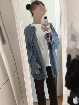 「アイテム（シュシュ）」を使った、mii♡ さん（レディース・150cm）の秋コーディネート