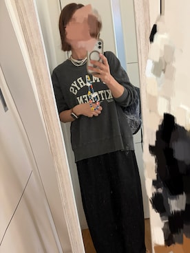 「LEPSIM（レプシィム）のイージーコクーンワイドパンツ　499926（その他パンツ）」を使った、mii♡ さん（レディース・150cm）の秋コーディネート