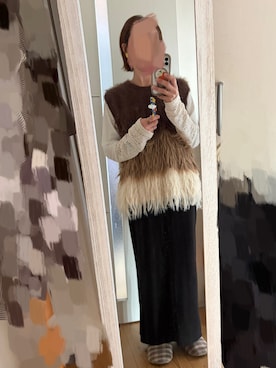 「アイテム（ベスト）」を使った、mii♡ さん（レディース・150cm）の冬コーディネート