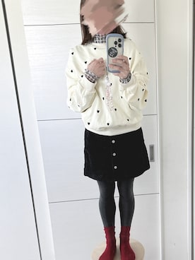 「ハート」｜mii♡ さん（レディース・150cm）の冬コーディネート