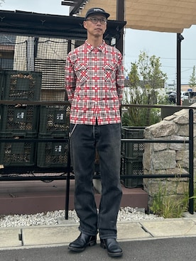 「Supreme （シュプリーム）のアイテム（キャップ）」を使った、たてまつさん（メンズ・172cm）の秋コーディネート