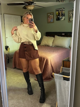 「plaid」｜Brittniさん（レディース・173cm）の秋コーディネート