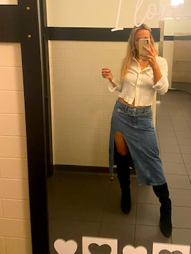 「Cider（Cider）のアイテム」を使った、Brittniさん（レディース・173cm）の春コーディネート