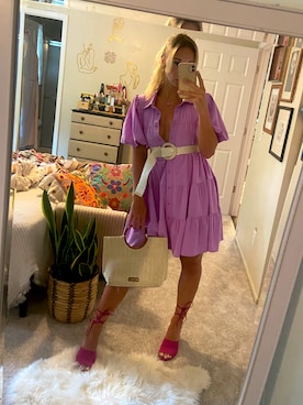 「アイテム（パンプス）」を使った、Brittniさん（レディース・173cm）の夏コーディネート