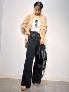 「soeur（スール）のアイテム」を使った、Nari.さん（レディース・156cm）の夏コーディネート
