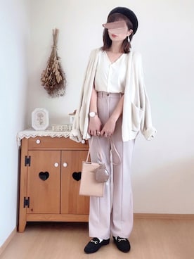 「ニコアンド」｜「アイテム（ローファー）」を使った、hitomiさん（レディース・158cm）の秋コーディネート
