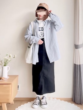 「アイテム（帽子、ブラウン系）」を使った、hitomiさん（レディース・157cm）の冬コーディネート