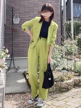 「ECRIRE（エクリール）のアイテム」を使った、hitomiさん（レディース・158cm）の春コーディネート