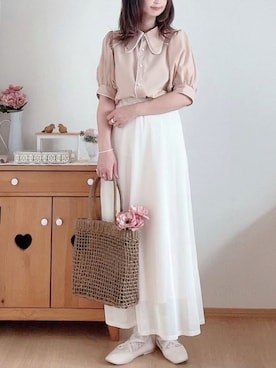 「AmbreNeige」｜「アイテム（その他シューズ）」を使った、hitomiさん（レディース・158cm）の夏コーディネート