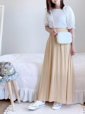 「coen by SIZU（コーエンバイシズ）のアイテム」を使った、hitomiさん（レディース・157cm）の夏コーディネート