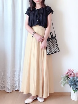 「coen by SIZU（コーエンバイシズ）のアイテム」を使った、hitomiさん（レディース・158cm）の夏コーディネート