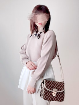 「LOWRYS FARM（ローリーズファーム）のセンタープレスカラーフレアパンツ　870189（その他パンツ）」を使った、hitomiさん（レディース・158cm）の冬コーディネート