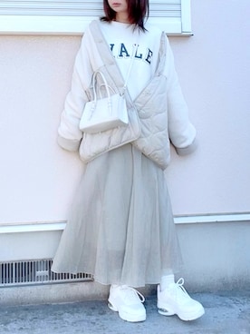 「ハニーズ」｜「アイテム（その他アウター）」を使った、hitomiさん（レディース・158cm）の冬コーディネート