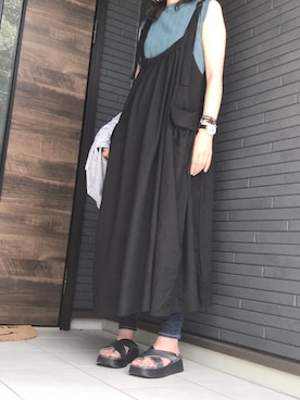 「rps（アールピーエス）のアイテム（シューズ）」を使った、ぷるたぶちゃんさん（レディース・161cm）の夏コーディネート