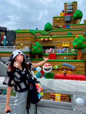 「Honeys（ハニーズ）のアイテム（スラックス）」を使った、おみっちゃん☺︎さん（レディース・165cm）の秋コーディネート