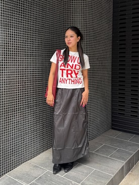 「THE NORTH FACE(ザノースフェイス)の【THE NORTH FACE / ザ ノースフェイス】 GAR WIND SKIRT(スカート、グレー系)」を使った、なーなさん(レディース)の春コーディネート