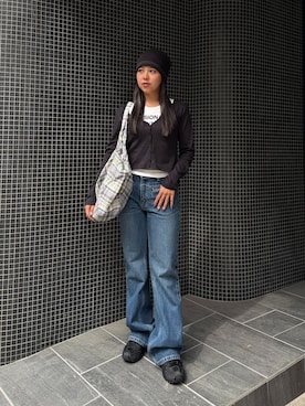 「Oriens JOURNAL STANDARD(オリエンス ジャーナルスタンダード)のフレアデニムパンツ(デニムパンツ、ブルー系)」を使った、なーなさん(レディース)の春コーディネート