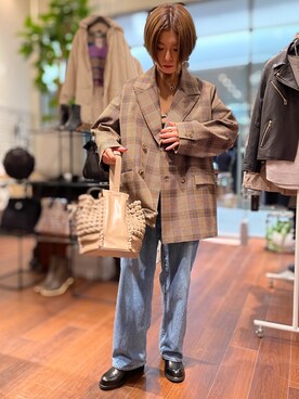 「PROTCOL（プロトコル）のアイテム」を使った、かとぱんさん（レディース・155cm）の秋コーディネート