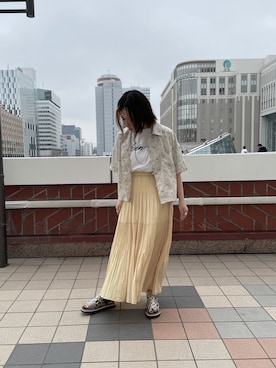 「EACH.（イーチ）のアイテム」を使った、かとぱんさん（レディース・155cm）の春コーディネート