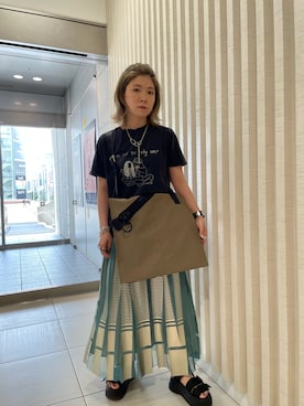 「NAKAGAMI（ナカガミ）のアイテム」を使った、かとぱんさん（レディース・155cm）の夏コーディネート