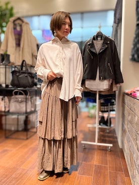 「B'2nd（ビーセカンド）のアイテム」を使った、かとぱんさん（レディース・155cm）の秋コーディネート