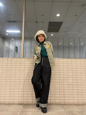 「EACH.（イーチ）のアイテム」を使った、かとぱんさん（レディース・155cm）の冬コーディネート